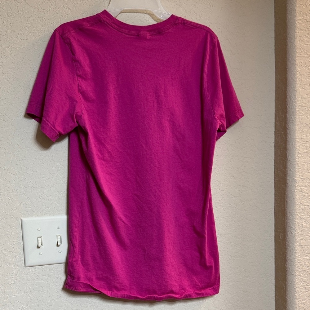 Pink Graphic T-Shirt with Pig Design Size M - Picture 2 of 4